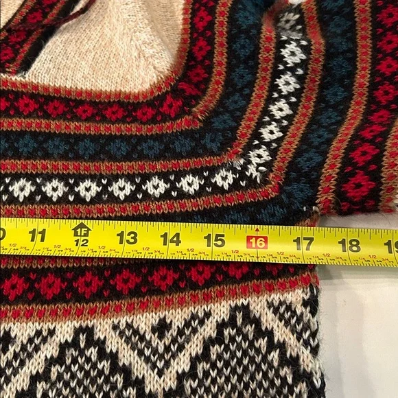 Ecologic Arts Women’s Alpaca V-Neck Hooded Sweater with Fringe Soft Comfy Boho - Picture 6 of 9